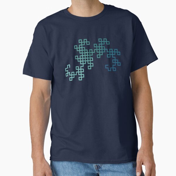Dragon Curve Fractal - 8 Steps Gradient Classic T-Shirt
