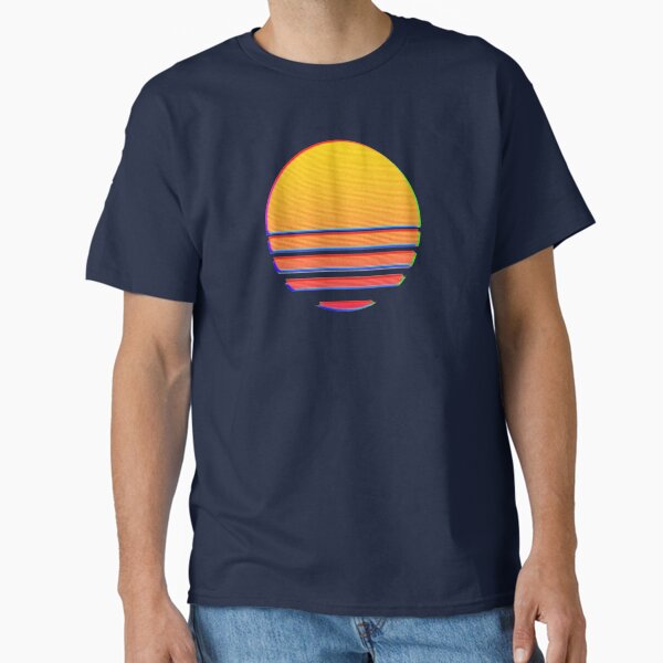 Outrun Retro Sun Classic T-Shirt
