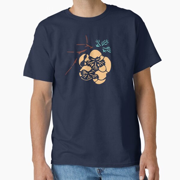 Japanese plum blossoms 梅の花 - seamless vintage pattern Classic T-Shirt