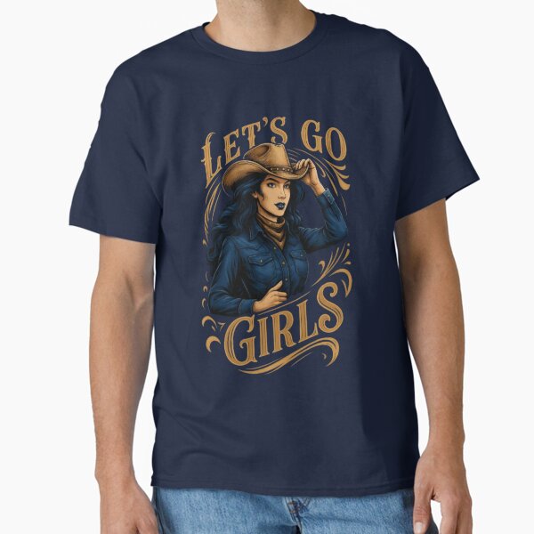 Western Cowgirl Empowerment Retro Poster Classic T-Shirt