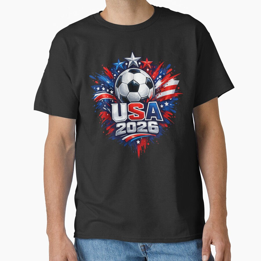 Red White Blue Soccer Vibes 2026 USA by XYZ Studio
