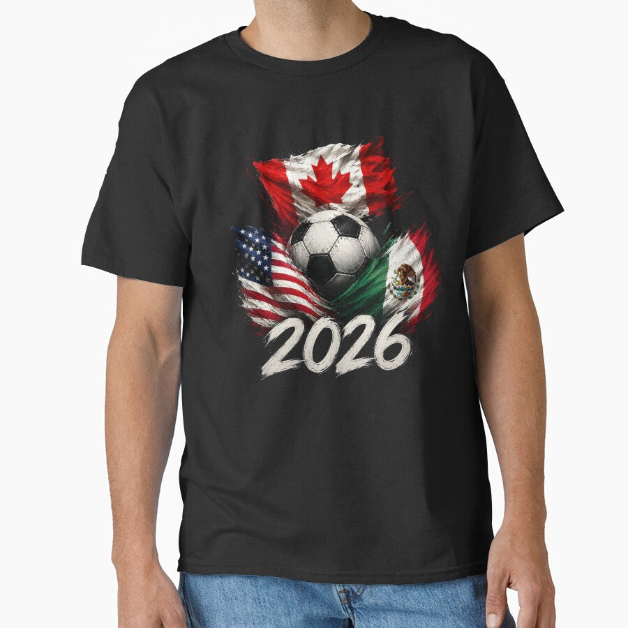 Soccer 2026 USA Canada Mexico – World Football Flags Design by MargaretaArt