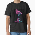 Neon Flamingo Balancing Act on a Soccer Ball Miami Host City by BrickByDream