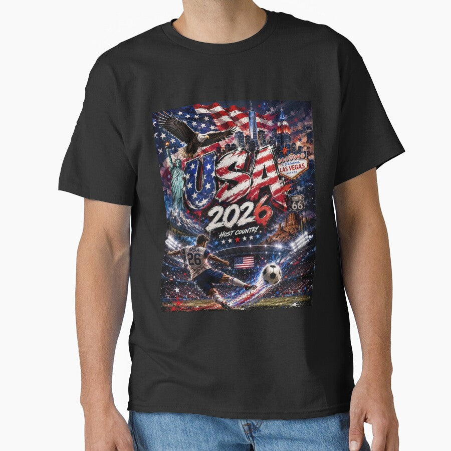World Cup 2026 USA Soccer Merch | Football Fan Gear | USA Sports Apparel Tee ver 1 by CosmicNook1