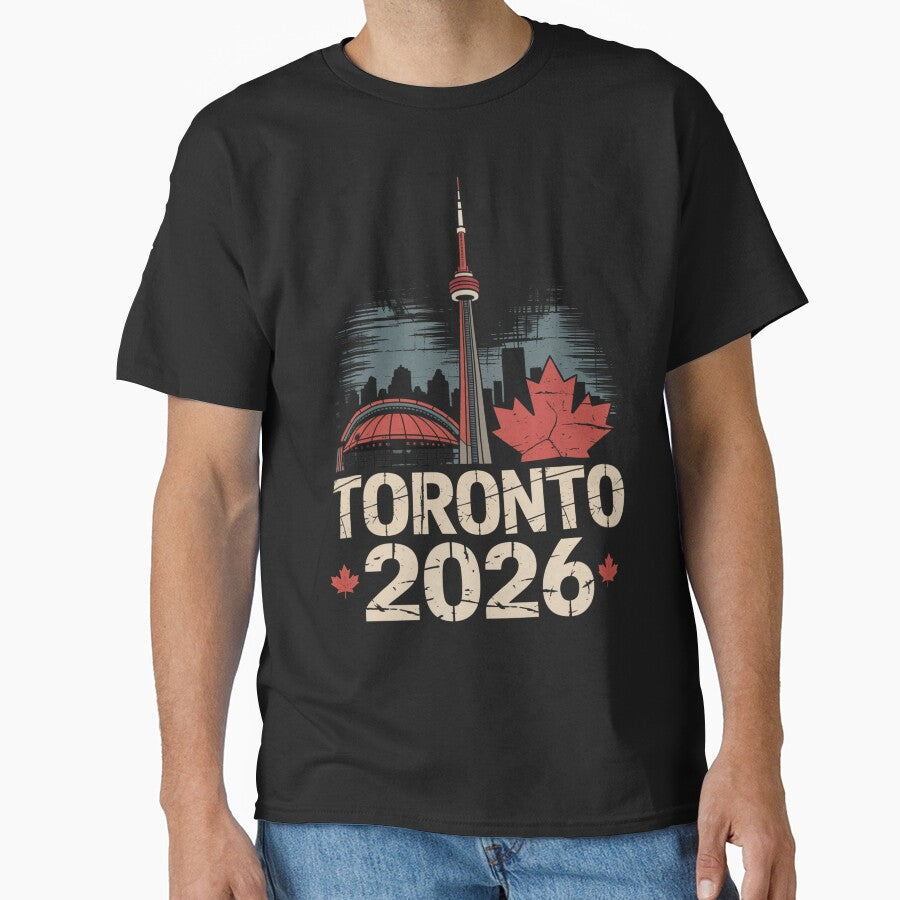 Toronto 2026 CN Tower Stadium Skyline T-Shirt V3 by DarylWelsh2024
