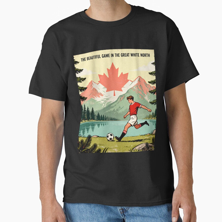 The Beautiful Game In The Great White North - Vintage Canada Soccer Poster by HappySproutArt