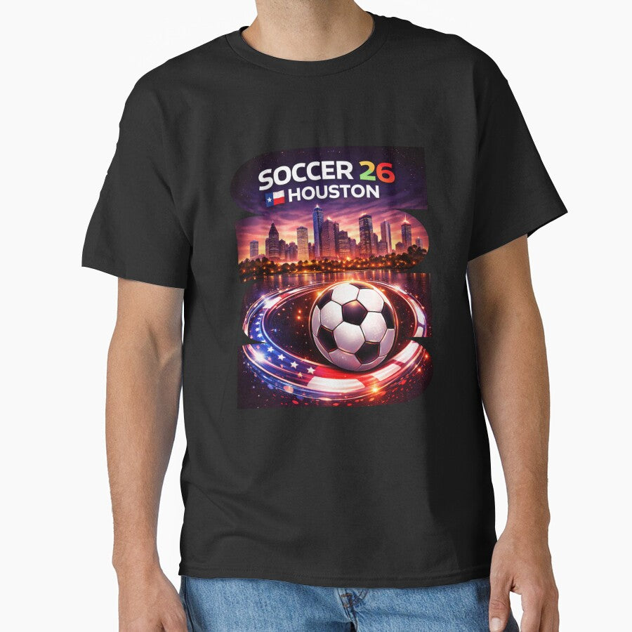 Houston Soccer 2026 Shirt, Soccer 26 Houston TX Fan Tee, Houston Texas Soccer Graphic by MK-Charlie