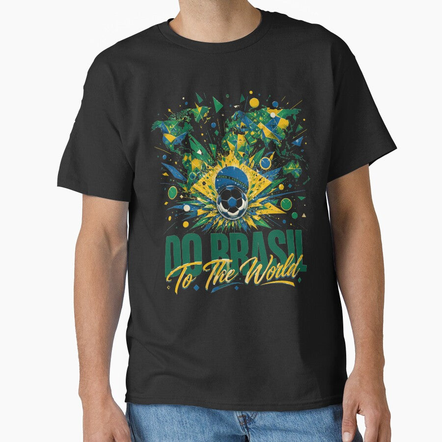 DO BRASIL To The World Brazil Soccer Graphic | Brazilian Football Fan Art | World Cup 2026 Inspired by rebuZZ-Apparels-The Minimalistic Buzz