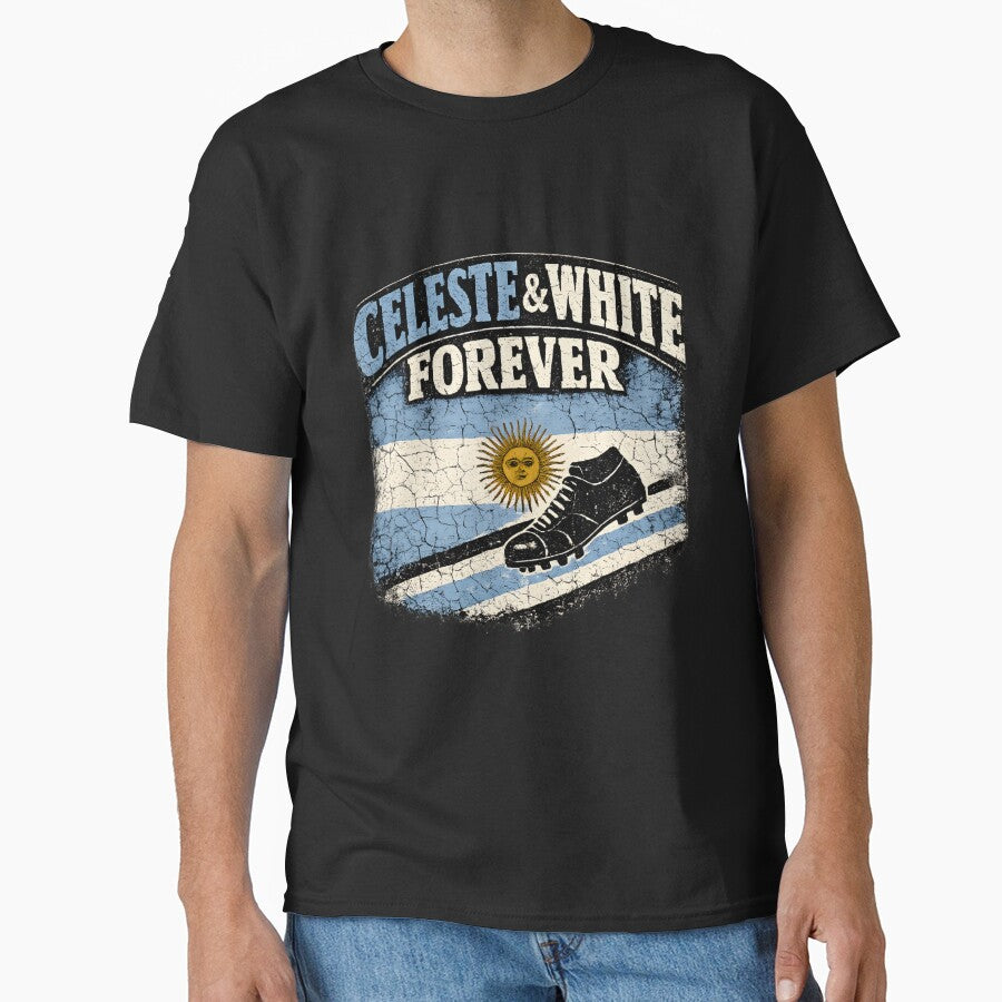 Celeste And White Forever Argentina Football Shirt Vintage by DREAMBURN™