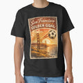 San Francisco Golden Goal Retro Golden Gate Bridge Shirt | Vintage California Soccer Travel Design by Globalcitytees