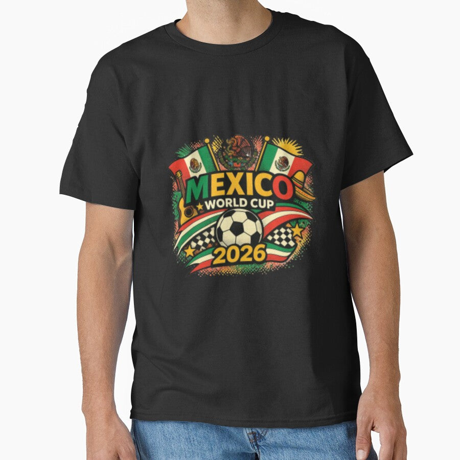 Mexico World Cup 2026 Soccer Illustration — Vintage Mexican Football Fan Design by HBDStudio