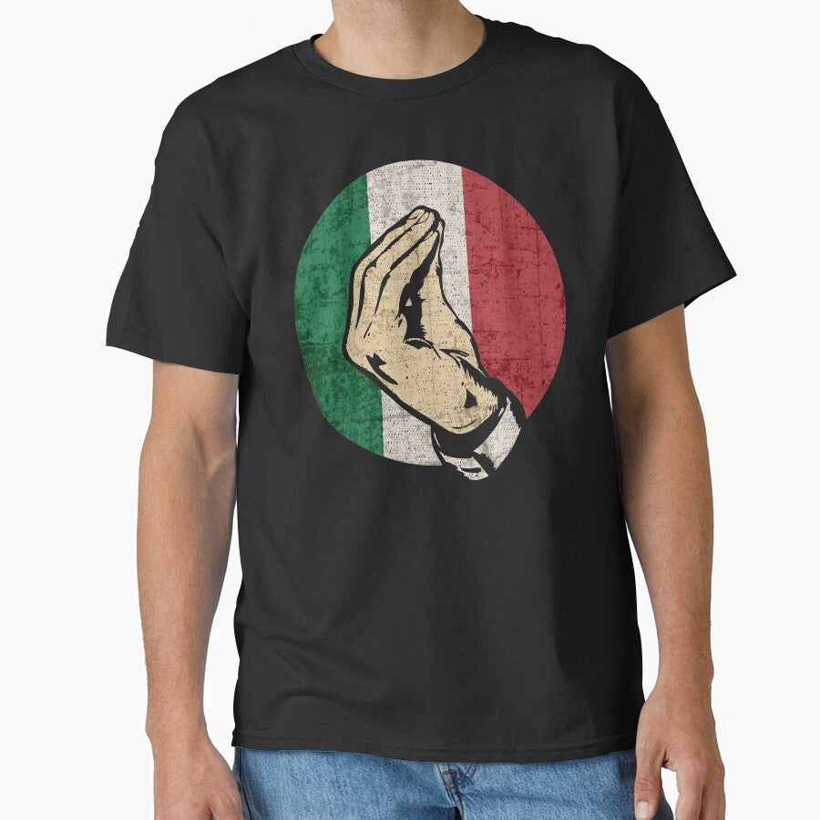 Italian Hand Gesture Sing Language Funny Italy Flag Vintage by alenaz