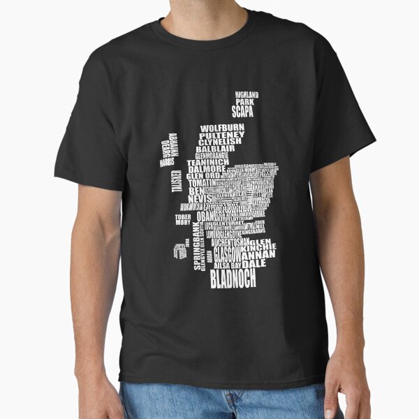 Distillery Map of Scotland Classic T-Shirt