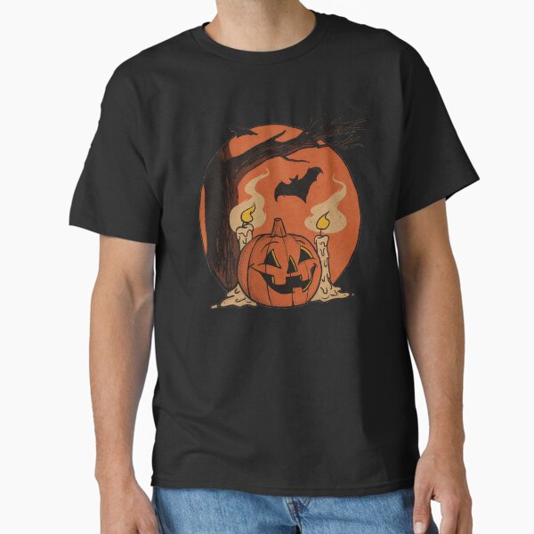 Vintage Pumpkin Scene Halloween Classic T-Shirt