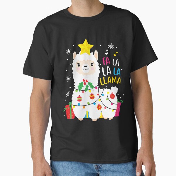 Funny Llama Fa La La Christmas Ornament Decors Classic T-Shirt