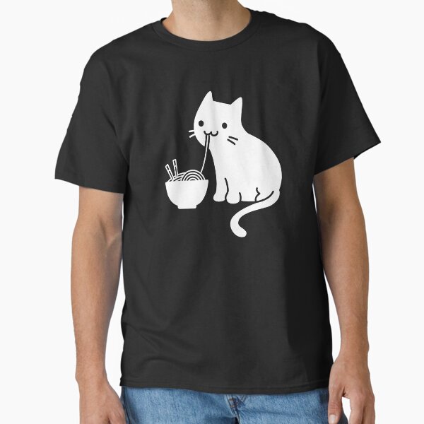 Cute Cat Eating Ramen Classic T-Shirt