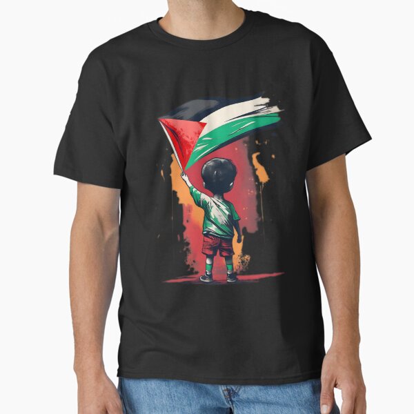 Children Of Gaza With Palestine Flag Classic T-Shirt
