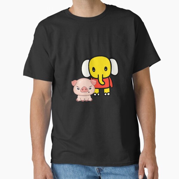 elephants and Piggie . cute cartoon animals Classic T-Shirt