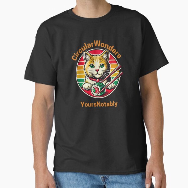 CircularWonders Sushi Cat With Chopsticks Classic T-Shirt