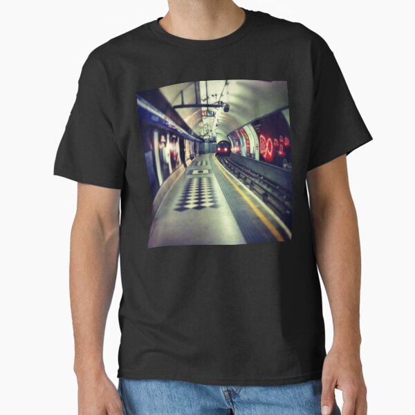 London underground - Train coming! train lights on rails   Classic T-Shirt
