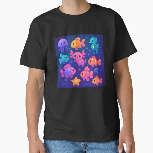 Neon Fish - Glowing Fantasy Aquarium Creatures Collection Classic T-Shirt