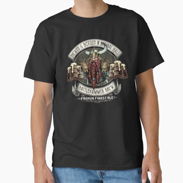 Mithral Hall Battlehammer Brew Bruenor Faerun Dwarf Fourthpeak Frost Hills Classic T-Shirt