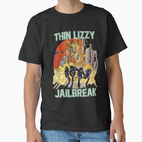Thin Lizzy Jailbreak Explosion Vintage Black Print T Shirt Classic T-Shirt