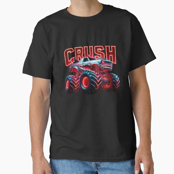 CRUSH Monster Truck | Neon Shark-Mouth Beast Classic T-Shirt