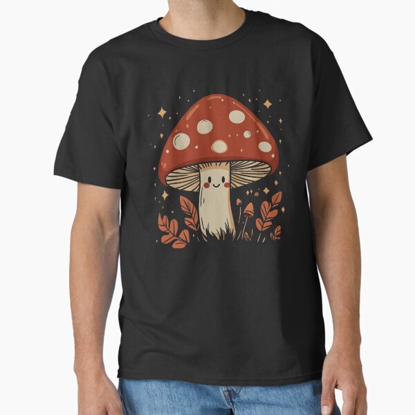 Cute Retro Mushroom – Vintage Style Fungi  Classic T-Shirt