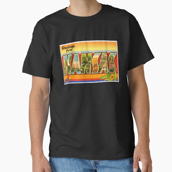 Retro Kansas Travel Print Poster Design Classic T-Shirt