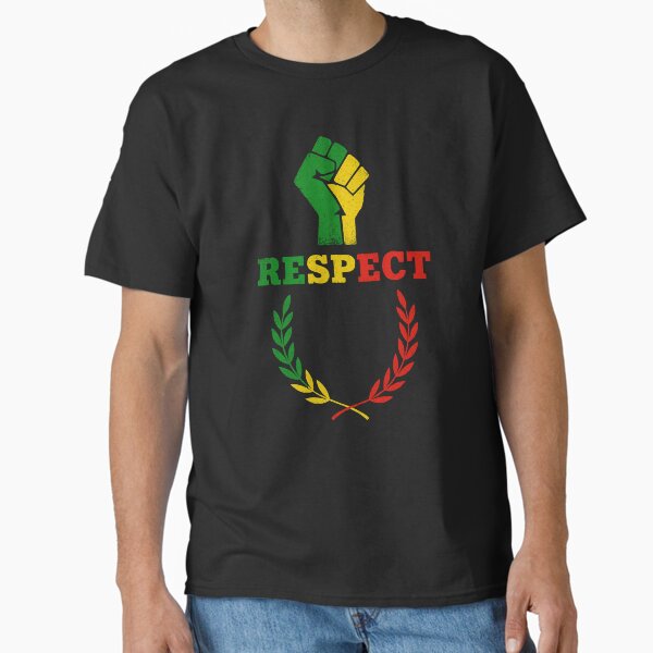 Afrocentric Power Fist Design with Pan-African Colors Classic T-Shirt