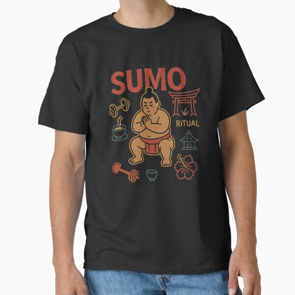 Retro Sumo Ritual and Strength Training Art Classic T-Shirt