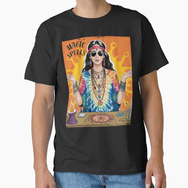 Psychic Hippie Boho Woman: Magic Spells Classic T-Shirt