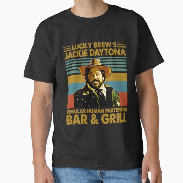 Lucky Brew's Jackie Daytona Regular Human Partender Bar & Grill Classic T-Shirt