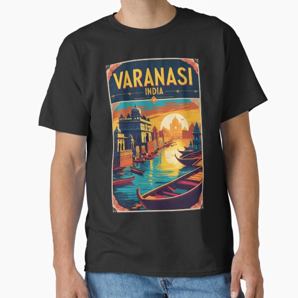 Varanasi India Vintage Travel Tourism  Classic T-Shirt