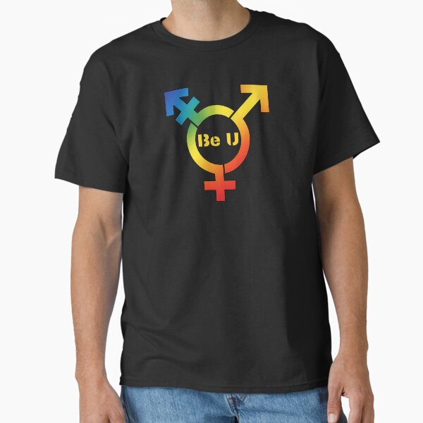 Be U – Transgender Pride Symbol in Rainbow Gradient by DrillBabyDrill Classic T-Shirt
