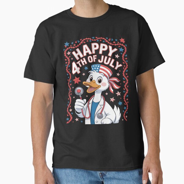4th Of July Nurse Life Nursing Silly Goose Independence Day Classic T-Shirt