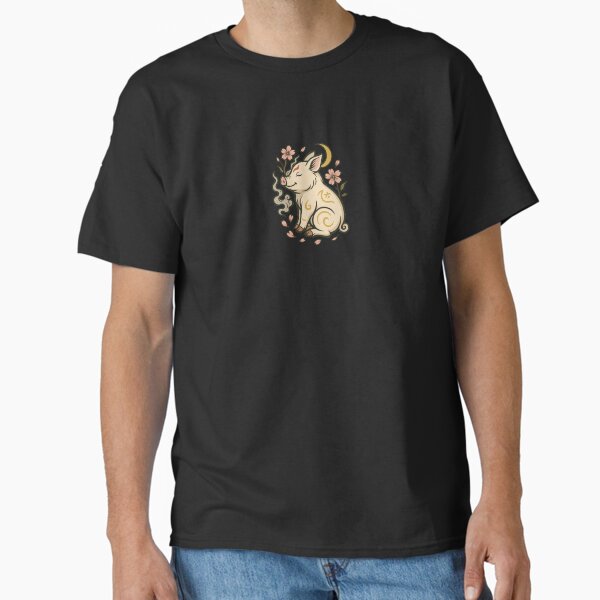 Mystical Pig Spirit with Cherry Blossoms – Japanese Tattoo Style Classic T-Shirt