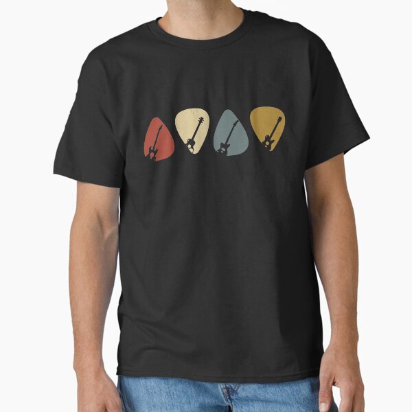 Guitar Pick Gift For Guitarist Retro Vintage T-Shirt Classic T-Shirt