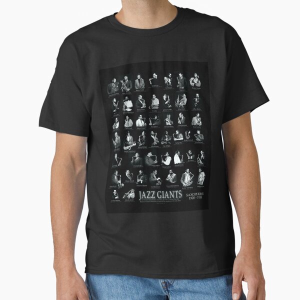 JAZZ GIANTS SAX,Coltrane,Young,Getz,Shorter,Pepper,Garbarek,Desmond Classic T-Shirt