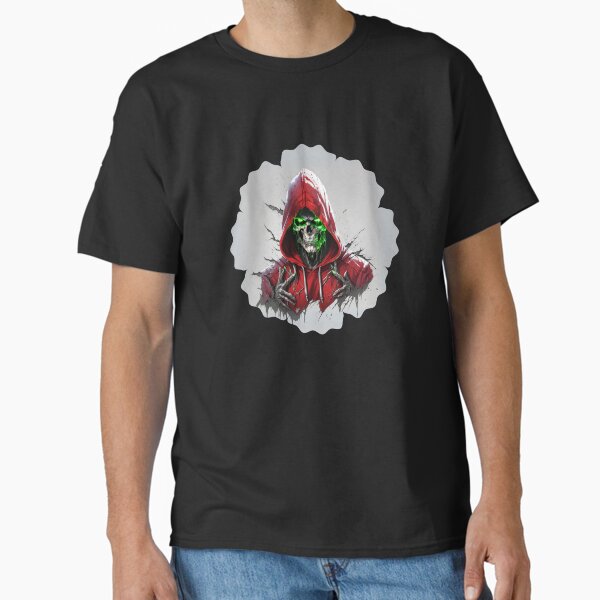 Toxic Gaze Skull - Crimson Hood Dark Art Classic T-Shirt