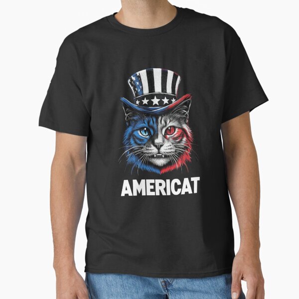Americat – Funny Patriotic Cat Design for 4th of July Classic T-Shirt