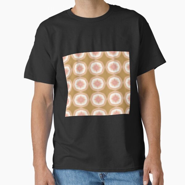 Vibrant Orange Candy Floral Pattern Classic T-Shirt