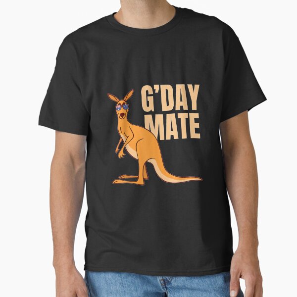 Australia G'Day Mate Funny Kangaroo Australian Symbol   Classic T-Shirt
