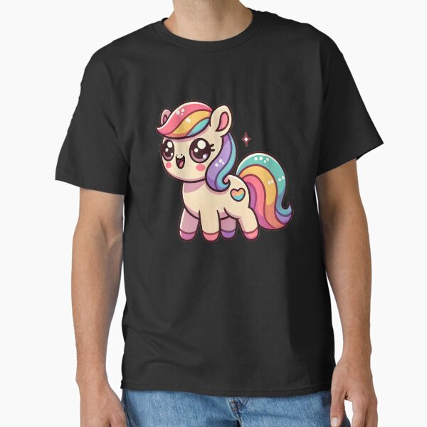 Cute Cartoon Pony - Pastel Kawaii Horse Illustration Classic T-Shirt