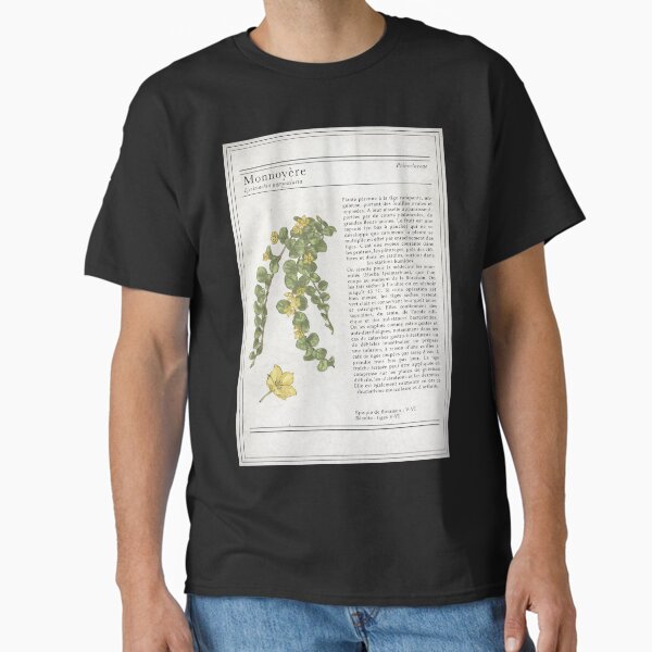 French Vintage Botanical Moneywort Illustration Classic T-Shirt