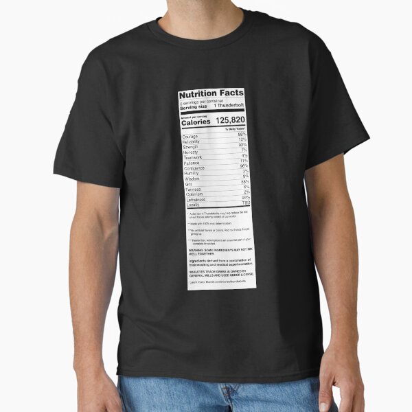 Thunderbolts Nutrition Facts Classic T-Shirt