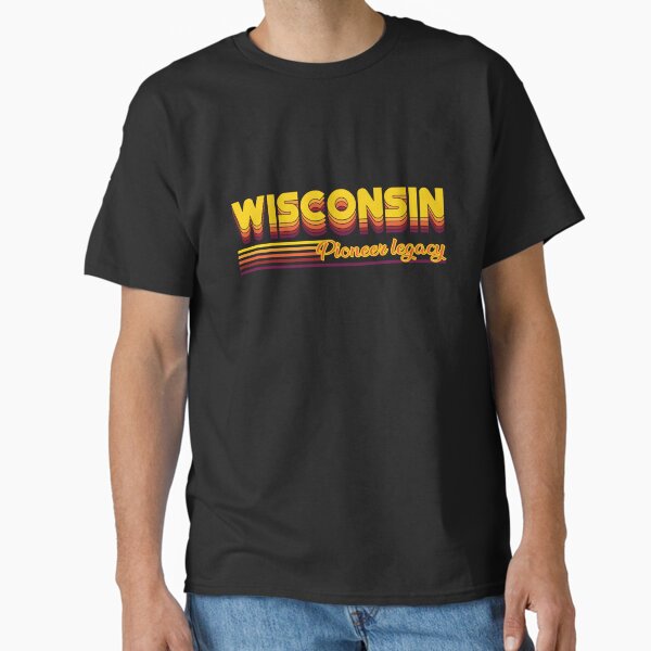 cool Wisconsin USA state design Classic T-Shirt