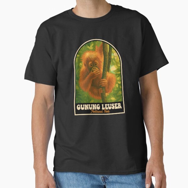 Gunung Leuser Orangutan Retro Indonesia Jungle Art Classic T-Shirt