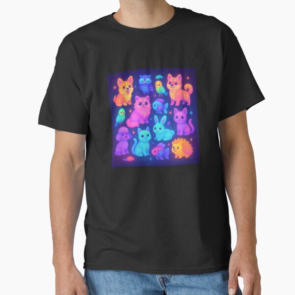 Neon Pets - Fantasy Glow Animal Collection in Kawaii Style Classic T-Shirt